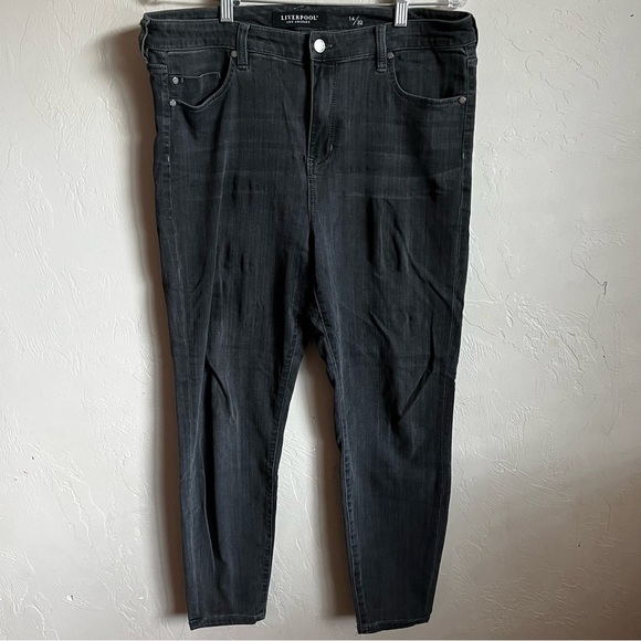 Liverpool Faded Black The High Ankle Skinny denim Jeans - Picture 2 of 12